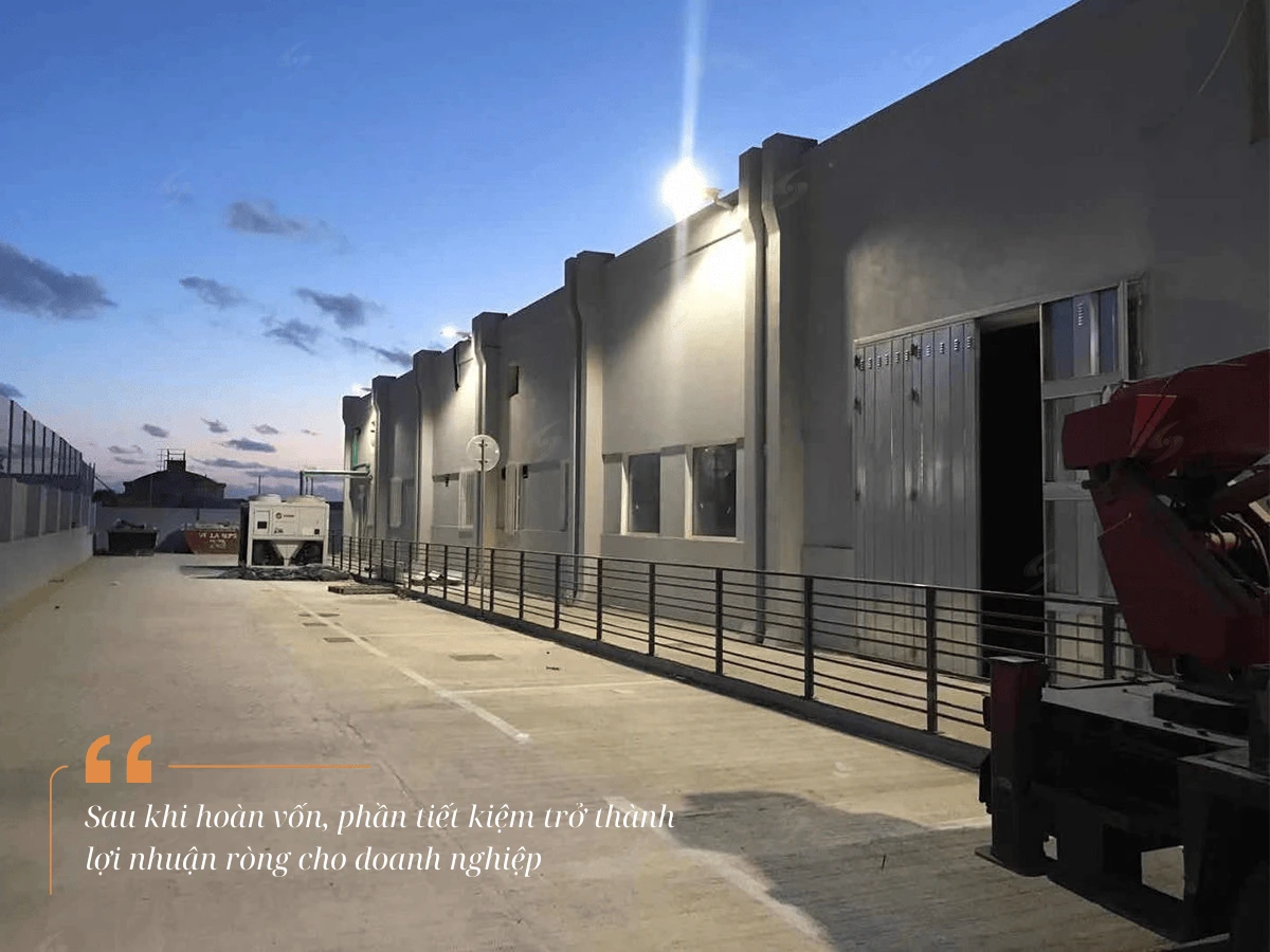 Sau khi hoàn vốn, phần tiết kiệm trở thành lợi nhuận ròng cho doanh nghiệp