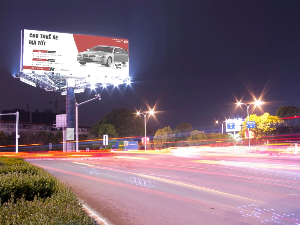 Lắp đặt đèn pha bảng quảng cáo